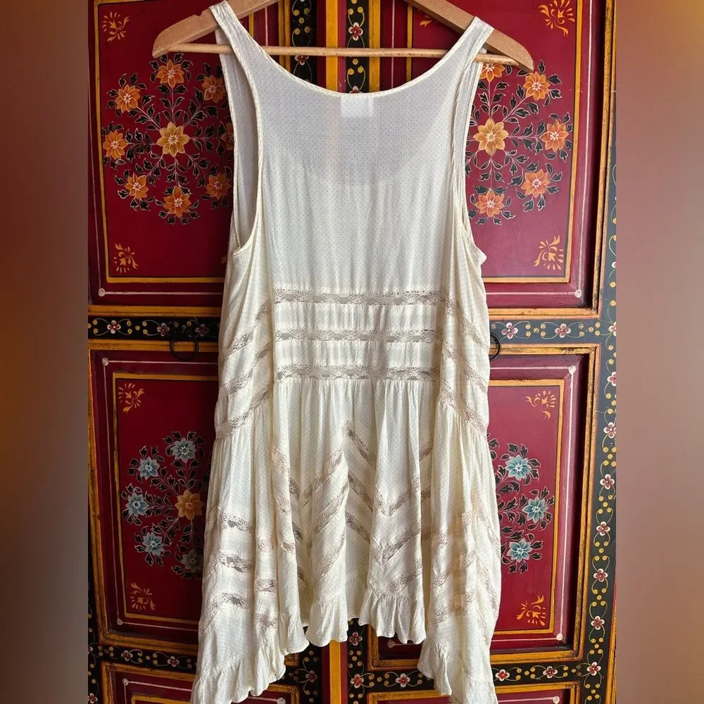 Intimately Free People Voile and lace trapeze slip, dress, nighty.  Size…‎